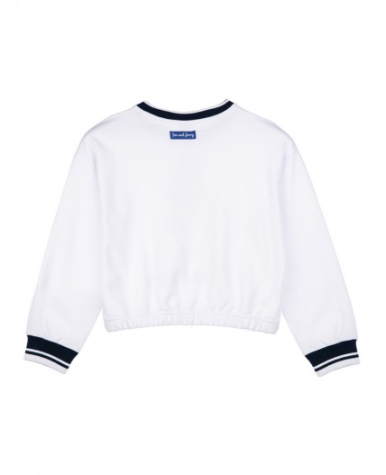 Толстовка трикотажная для девочек белый