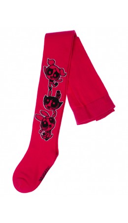 Колготки трикотажные для девочек розовый,черный