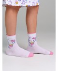 Носки трикотажные для девочек, 2 пары в комплекте белый,светло-розовый