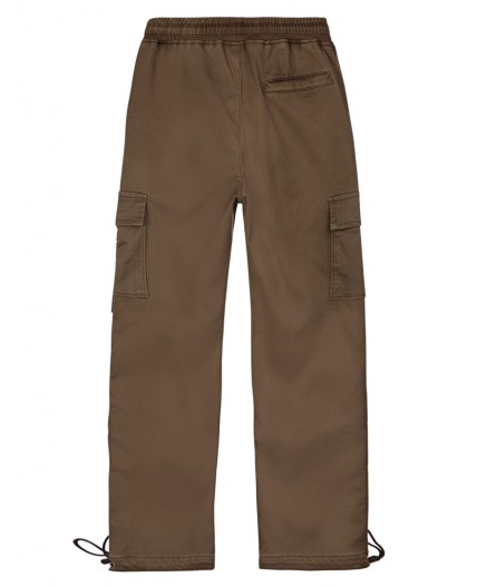 Брюки текстильные утепленные флисом для мальчиков темно-зеленый