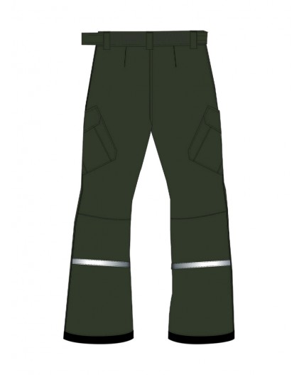 Брюки текстильные с полиуретановым покрытием для мальчиков темно-зеленый