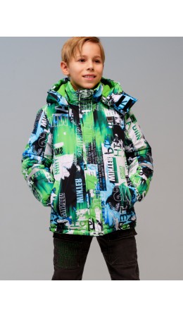 Куртка текстильная с полиуретановым покрытием для мальчиков разноцветный