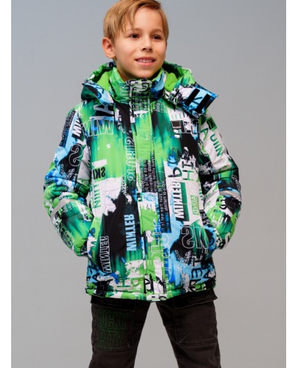 Куртка текстильная с полиуретановым покрытием для мальчиков разноцветный