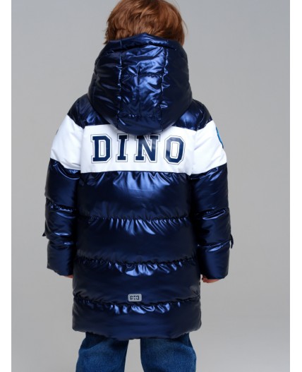 Пальто текстильное с полиуретановым покрытием для мальчиков тёмно-синий