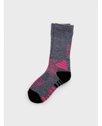 Термоноски трикотажные для девочек розовый,черный,серый