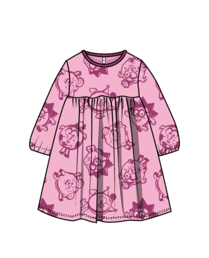 Платье детское трикотажное для девочек розовый