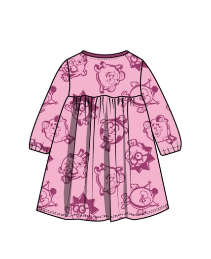 Платье детское трикотажное для девочек розовый