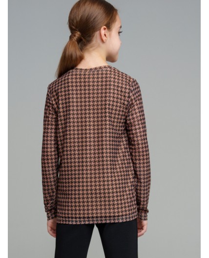 Фуфайка трикотажная для девочек (футболка с длинными рукавами) разноцветный