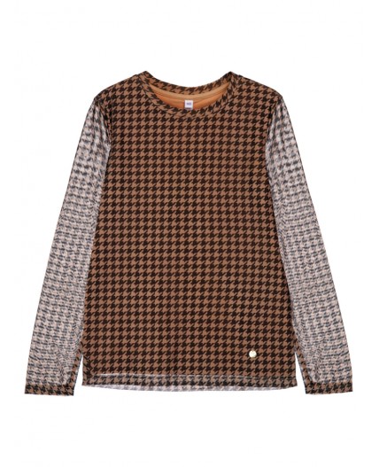 Фуфайка трикотажная для девочек (футболка с длинными рукавами) разноцветный