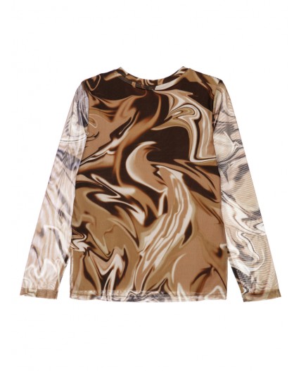 Фуфайка трикотажная для девочек (футболка с длинными рукавами) разноцветный