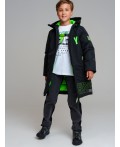 Пальто текстильное с полиуретановым покрытием для мальчиков зеленый