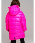Пальто текстильное с полиуретановым покрытием для девочек фуксия