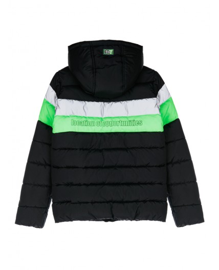 Куртка текстильная с полиуретановым покрытием для мальчиков черный,зеленый,серебряный