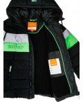 Куртка текстильная с полиуретановым покрытием для мальчиков черный,зеленый,серебряный