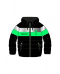 Куртка текстильная с полиуретановым покрытием для мальчиков черный,зеленый,серебряный
