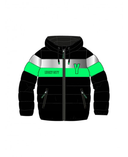 Куртка текстильная с полиуретановым покрытием для мальчиков черный,зеленый,серебряный