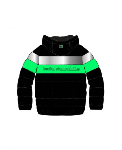 Куртка текстильная с полиуретановым покрытием для мальчиков черный,зеленый,серебряный