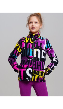 Куртка трикотажная для девочек разноцветный