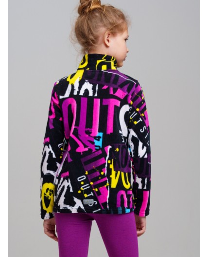 Куртка трикотажная для девочек разноцветный