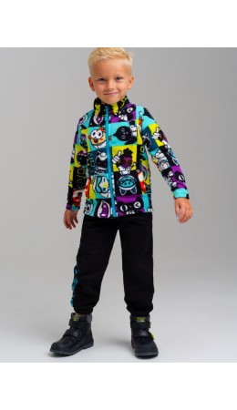 Куртка трикотажная для мальчиков разноцветный