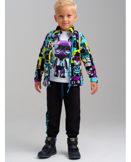 Куртка трикотажная для мальчиков разноцветный