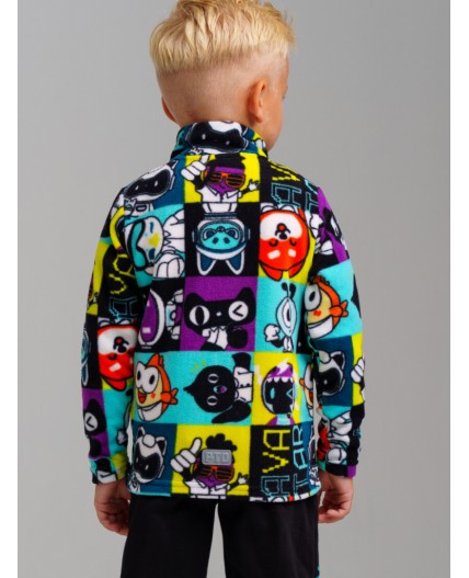 Куртка трикотажная для мальчиков разноцветный
