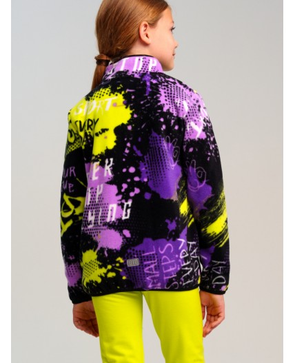 Куртка трикотажная для девочек разноцветный