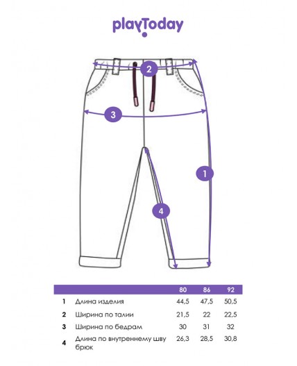 Брюки детские текстильные утепленные флисом для мальчиков синий