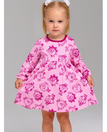 Платье детское трикотажное для девочек розовый