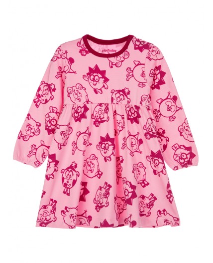 Платье детское трикотажное для девочек розовый