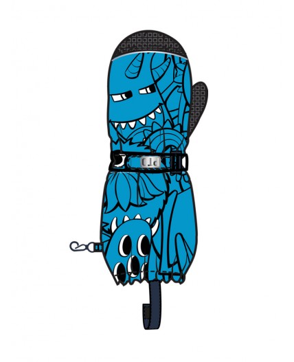 Варежки текстильные для мальчиков синий,черный