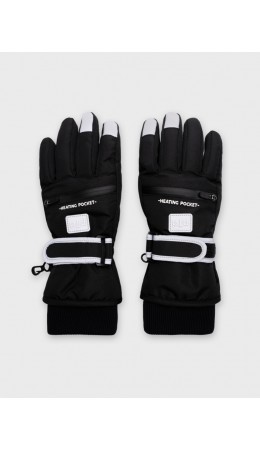 Перчатки текстильные для мальчиков черный