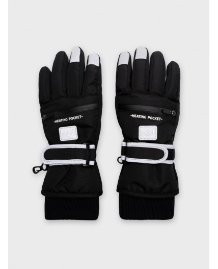 Перчатки текстильные для мальчиков черный