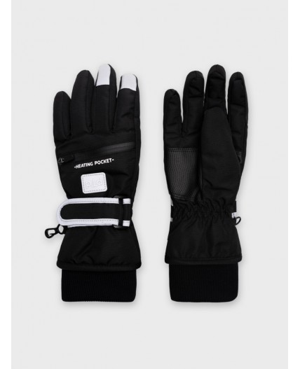 Перчатки текстильные для мальчиков черный