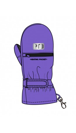 Варежки текстильные для девочек сиреневый