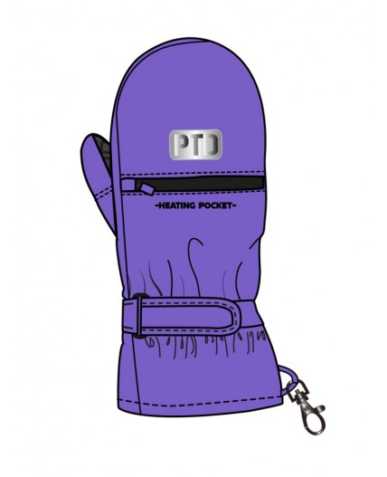 Варежки текстильные для девочек сиреневый