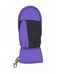 Варежки текстильные для девочек сиреневый