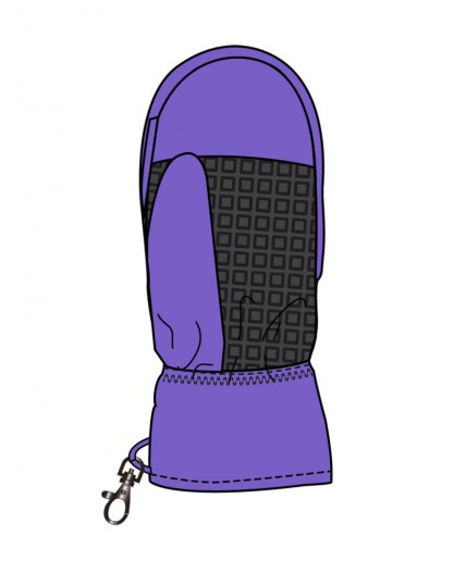 Варежки текстильные для девочек сиреневый