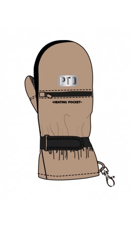 Варежки текстильные для девочек бежевый,черный