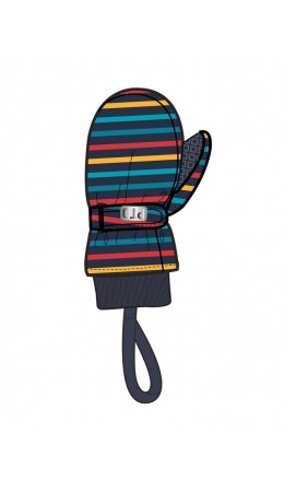 Варежки текстильные для мальчиков разноцветный