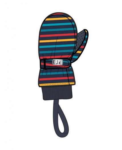 Варежки текстильные для мальчиков разноцветный