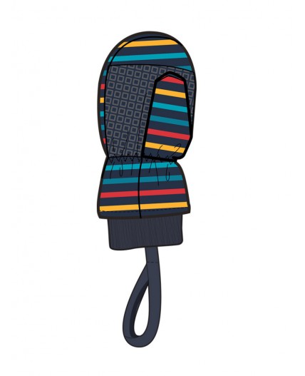 Варежки текстильные для мальчиков разноцветный