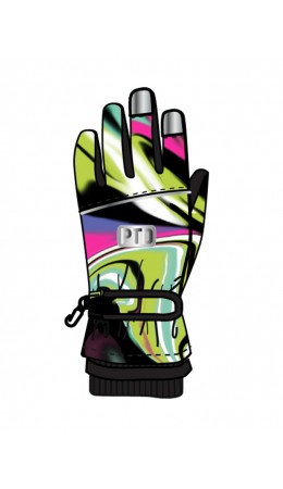 Перчатки текстильные для девочек разноцветный