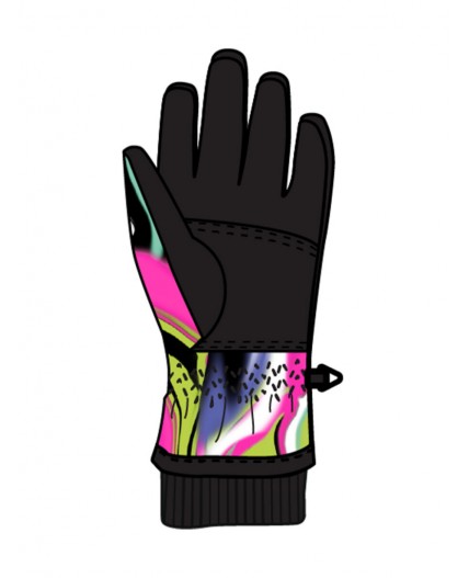 Перчатки текстильные для девочек разноцветный