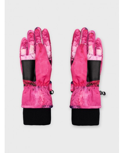 Перчатки текстильные для девочек разноцветный