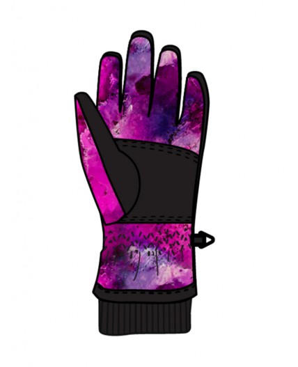 Перчатки текстильные для девочек разноцветный