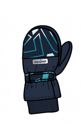 Варежки текстильные для мальчиков разноцветный