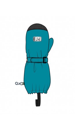 Варежки текстильные для мальчиков голубой,черный