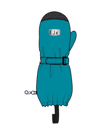 Варежки текстильные для мальчиков голубой,черный