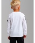 Фуфайка трикотажная для мальчиков (футболка с длинными рукавами) белый